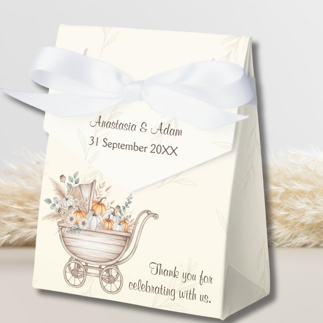 A Little Pumpkin Boho Baby Shower  Favour Box (A Little Pumpkin Is On The Way Baby Shower Favor Box)