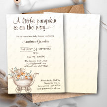 A Little Pumpkin Boho Baby Shower Invitation