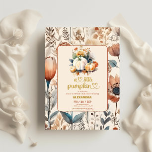 A little pumpkin budget baby shower flyer