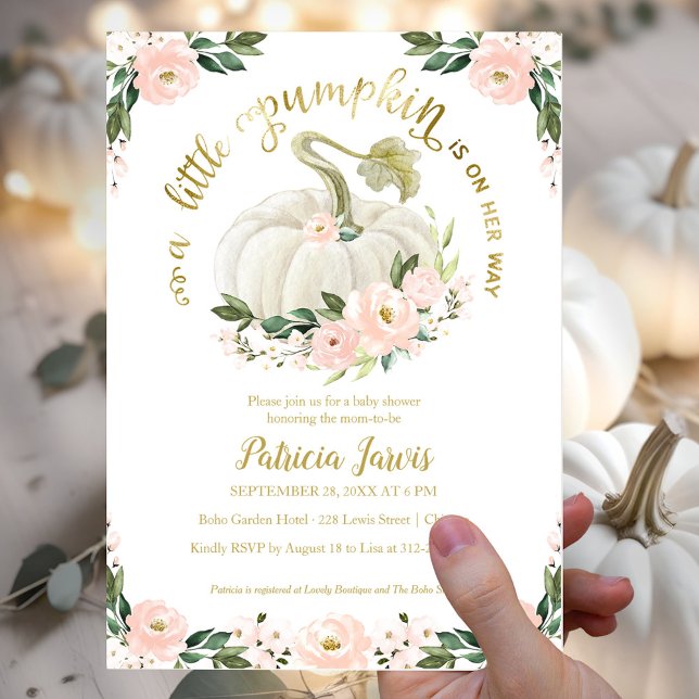 A Little Pumpkin Budget Baby Shower Invitation (Creator Uploaded)