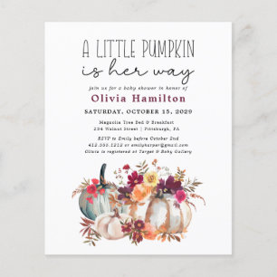 A Little Pumpkin Budget Fall Floral Baby Shower