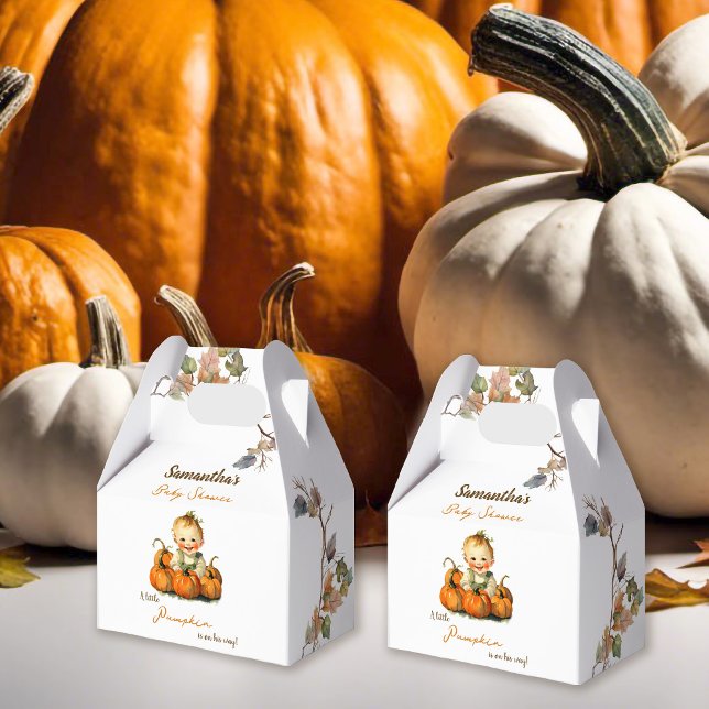 A Little Pumpkin Fall Autumn Baby Shower Favour Box (Creator Uploaded)