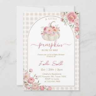 A Little Pumpkin Fall Autumn Baby Shower Invitation
