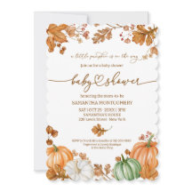 A Little Pumpkin Fall Baby Shower Autumn Leaves