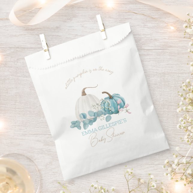 A Little Pumpkin Fall Baby Shower Favour Bags (Clipped)