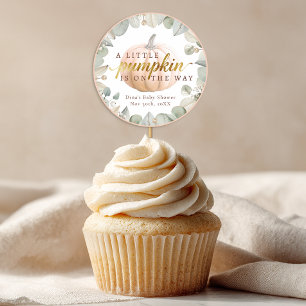 A Little Pumpkin Fall Baby Shower Favour Sticker