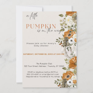 A Little Pumpkin Fall Baby Shower Gender Neutral Invitation