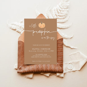 A Little Pumpkin Fall Baby Shower   Gender Neutral Invitation