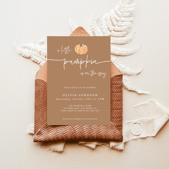 A Little Pumpkin Fall Baby Shower | Gender Neutral Invitation (Creator Uploaded)
