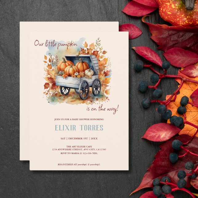 A Little Pumpkin Fall Baby Shower | Gender Neutral Invitation (Creator Uploaded)