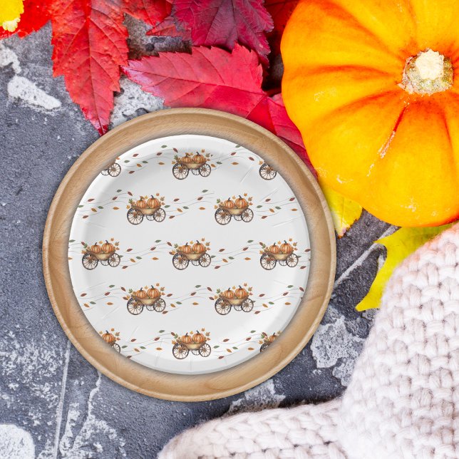 A Little Pumpkin Fall Baby Shower Gender Neutral Paper Plate (Creator Uploaded)