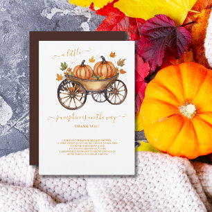 A Little Pumpkin Fall Baby Shower Gender Neutral Thank You Card
