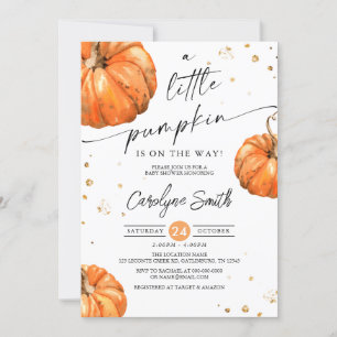 A Little Pumpkin Fall Baby Shower Invitation