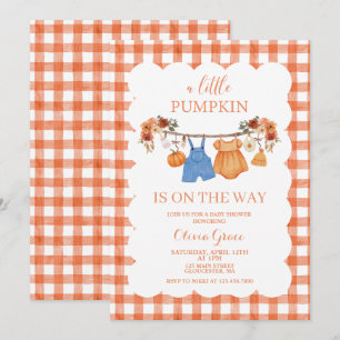 A Little Pumpkin Fall Baby Shower Invitation