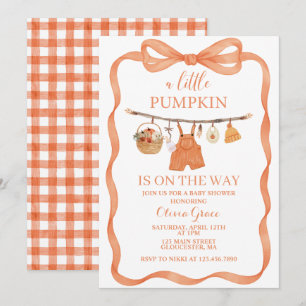 A Little Pumpkin Fall Baby Shower Invitation