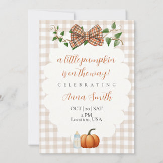 A Little Pumpkin Fall Baby Shower Invitation