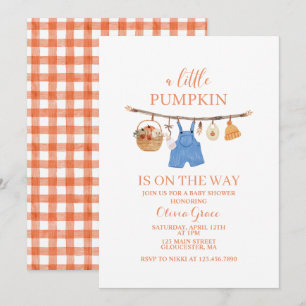 A Little Pumpkin Fall Baby Shower Invitation