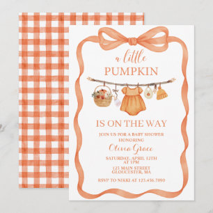 A Little Pumpkin Fall Baby Shower Invitation
