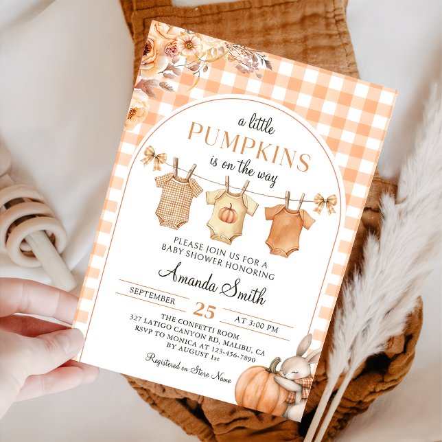 A Little Pumpkin Fall Baby Shower Invitation (Creator Uploaded)