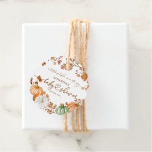 A Little Pumpkin Fall Baby Shower Leaves & Pumpkin Favour Tags