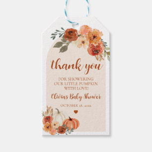 A Little Pumpkin Fall Boho Baby Shower Favour Tags