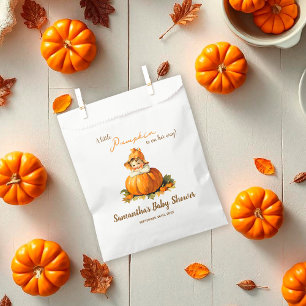 A Little Pumpkin Fall Vintage Girl Baby Shower Favour Bags