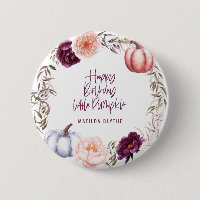 A little pumpkin floral fall birthday party