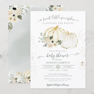 A Little Pumpkin Gender Neutral Fall Baby Shower Invitation