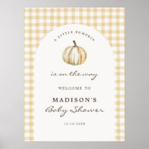 A little Pumpkin Gingham Baby Shower