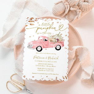 A Little Pumpkin Girl Baby Shower Invitation