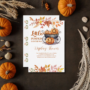 A Little Pumpkin Halloween Fall Baby Shower Enclosure Card
