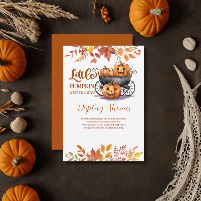 A Little Pumpkin Halloween Fall Baby Shower Enclosure Card (Creator Uploaded)