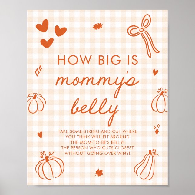 A Little Pumpkin How big is mummy's belly Game Poster (Front)