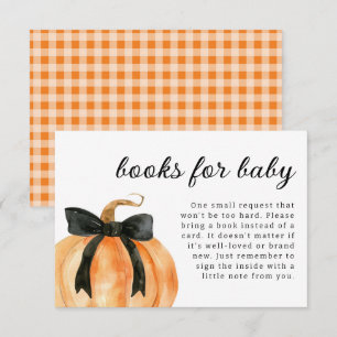 A Little Pumpkin is Almost Here Baby Shower  Enclosure Card