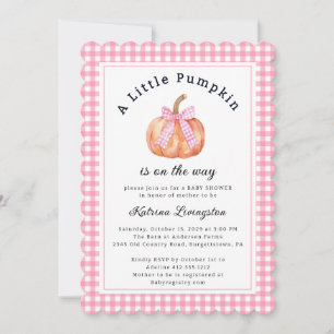 A Little Pumpkin is Almost Here Baby Shower Invit Invitation