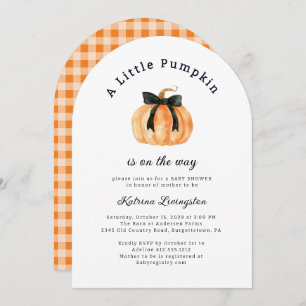 A Little Pumpkin is Almost Here Baby Shower  Invitation