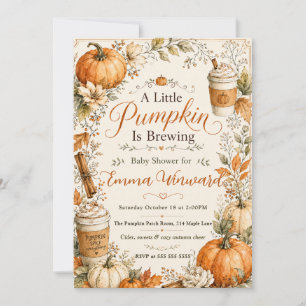 A Little Pumpkin is Brewing Baby Shower Invitation