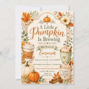 A Little Pumpkin is Brewing Baby Shower Invitation
