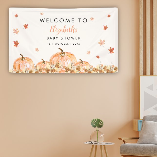 A Little Pumpkin is on her Way, Baby Shower Banner (Creator Uploaded)