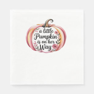 a little Pumpkin is on her Way Classic T-Shirt Napkin