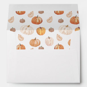 A Little Pumpkin Is On Her Way Girl Baby Shower  Envelope