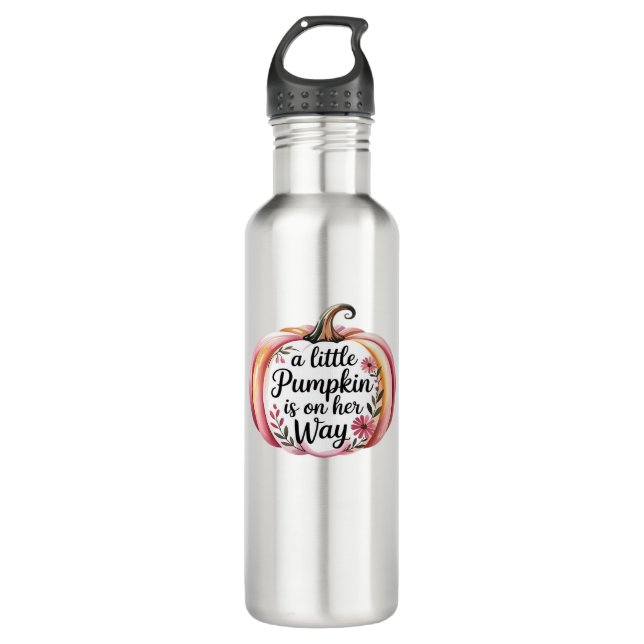 a little pumpkin is on his way Classic T-Shirt 710 Ml Water Bottle (Front)
