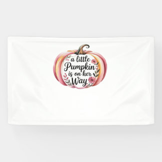 a little pumpkin is on his way Classic T-Shirt Banner