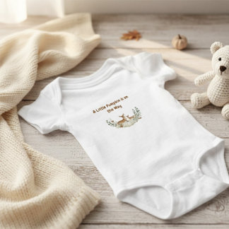 A Little Pumpkin is on the Way" Baby Bib Bodysuit