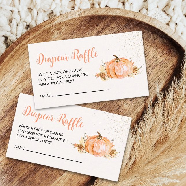 a Little Pumpkin is on the Way, Baby Shower Enclosure Card (Creator Uploaded)