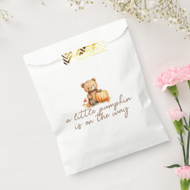 A Little Pumpkin Is on The Way Baby Shower Favour Bags (Sealed)