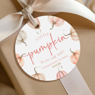A Little Pumpkin Is On The Way! Baby Shower Favour Tags