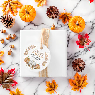 A Little Pumpkin is on the Way - Baby Shower Favour Tags
