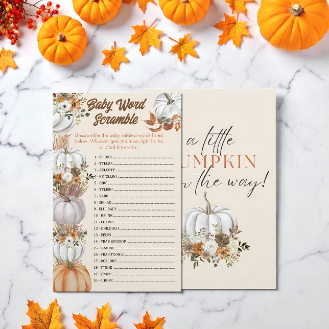 A Little Pumpkin is on the Way - Baby Shower Game (Creator Uploaded)