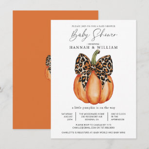 A Little Pumpkin Is On The Way Baby Shower Invitation